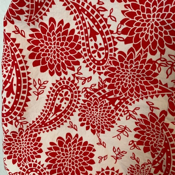 Avenue Tank Top 4X (30/32) Red Paisley Floral Coquette Feminine Preppy Cropped - Picture 7 of 11